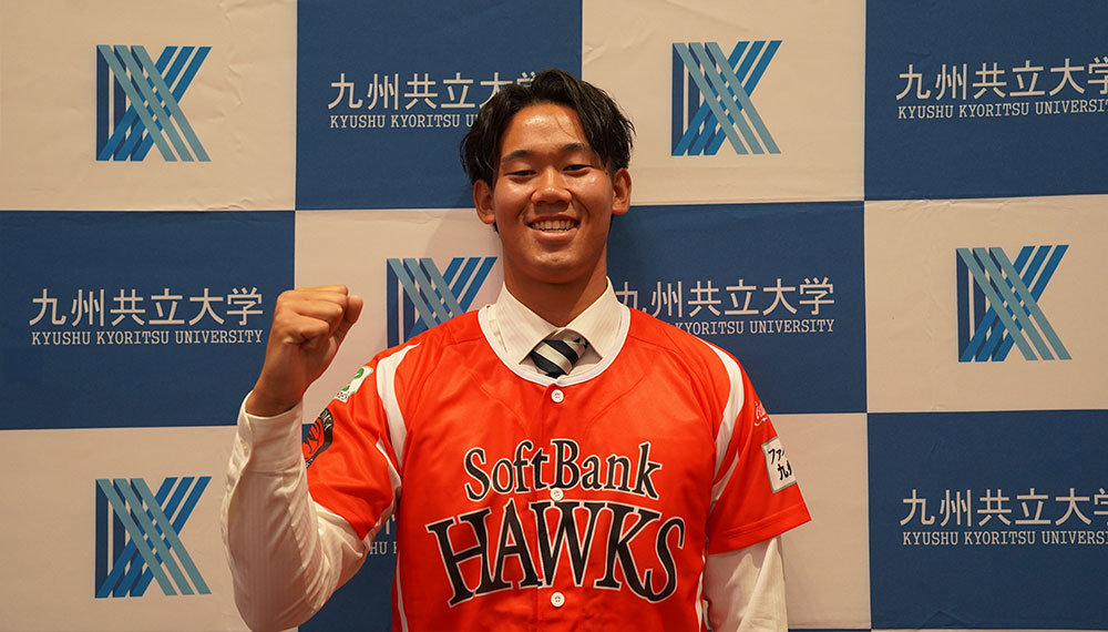 硬式野球部の稲川竜汰選手